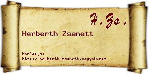 Herberth Zsanett névjegykártya
